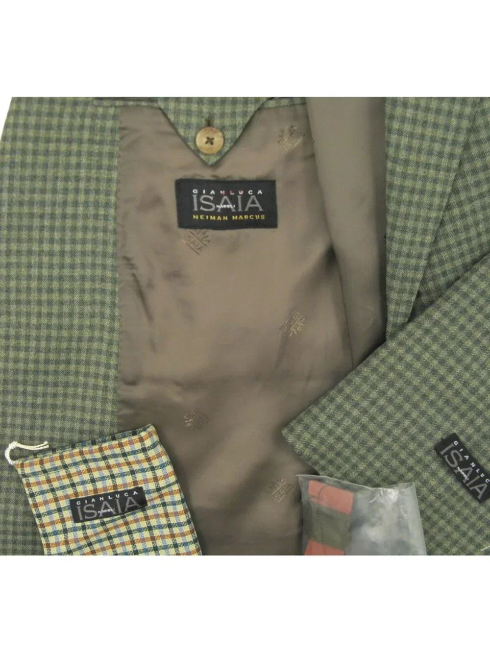 NEW Isaia Super 140's Sciammeria Sportcoat Jacket! US 38 40 44 Long Green Plaid